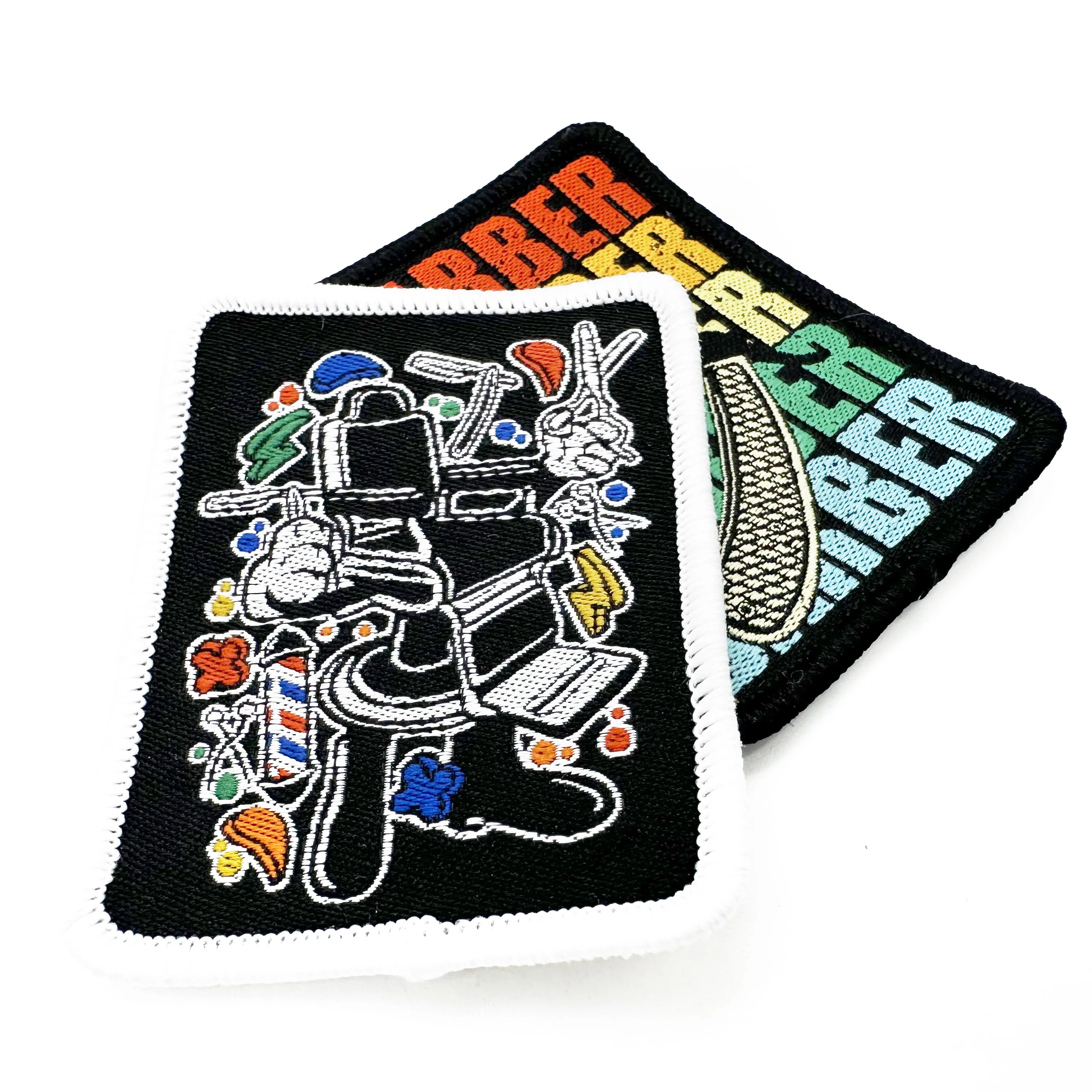 Custom Design Clothes Embroidery Iron on Fabric WOVEN  Embroidered Sports Jeans Patches Letters for Clothing