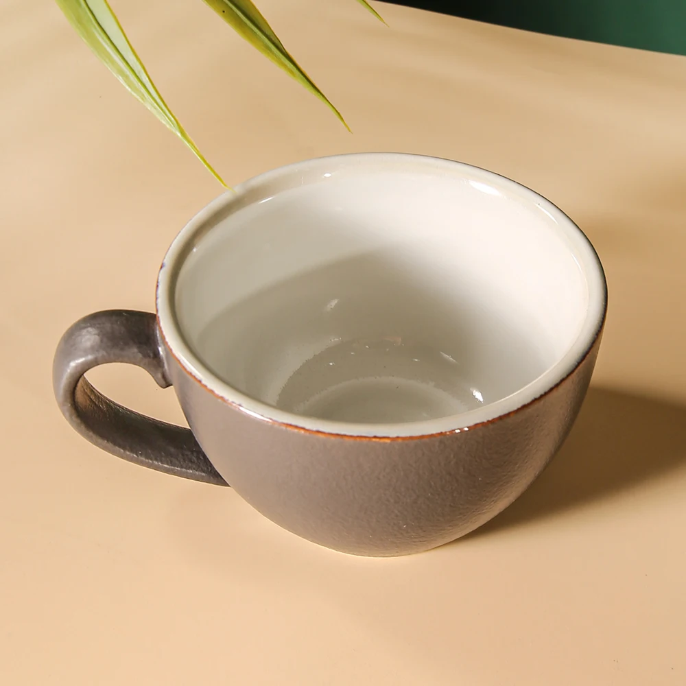 WEIYE винтажная цветная глазурная рукоятка на заказ Керамическая капучино кофейные чайные чашки и блюдца набор