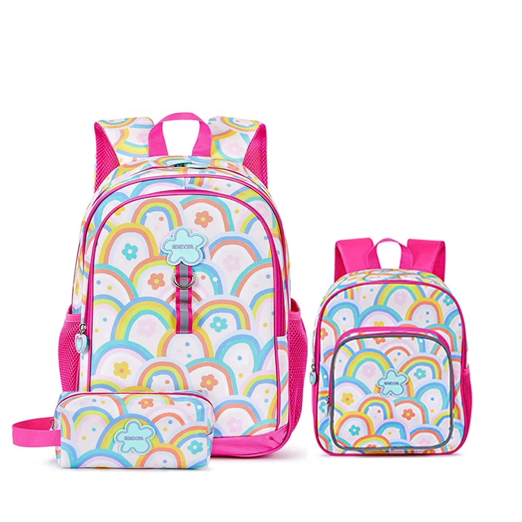 Low MOQ wholesale 2 3 4 pieces mochilas infantil student book pack bagpack set sequin children school bags for girls