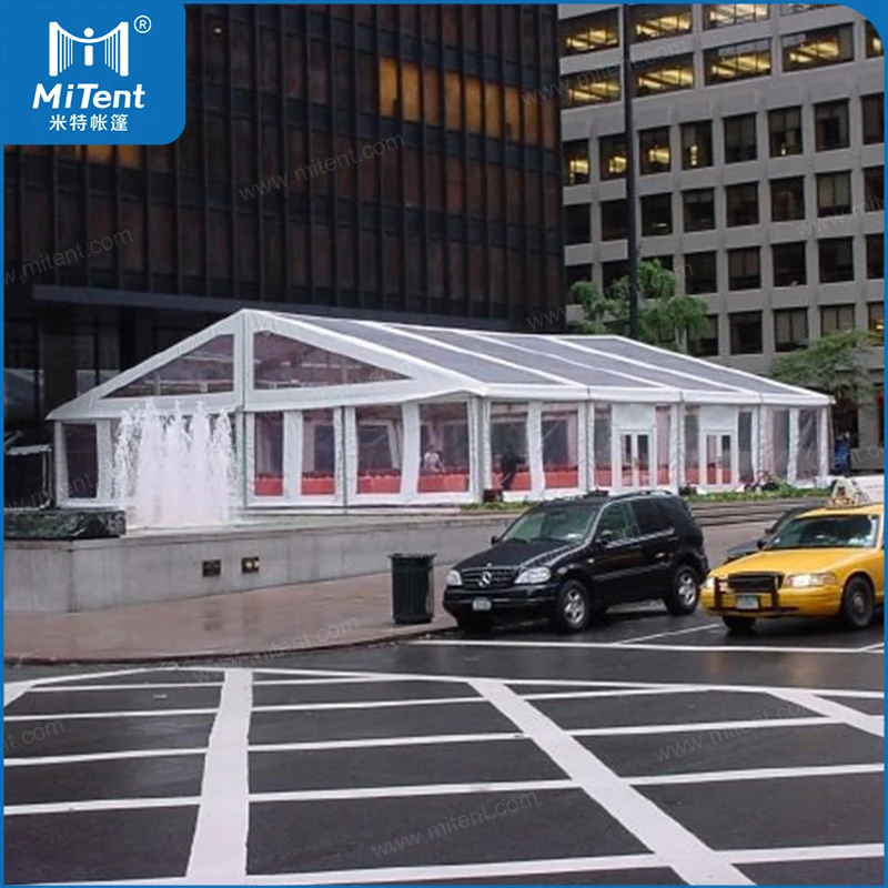 Guangzhou Clearpsan Funeral Divine Service Event Tent with Wooden Floor and Transparent PVC