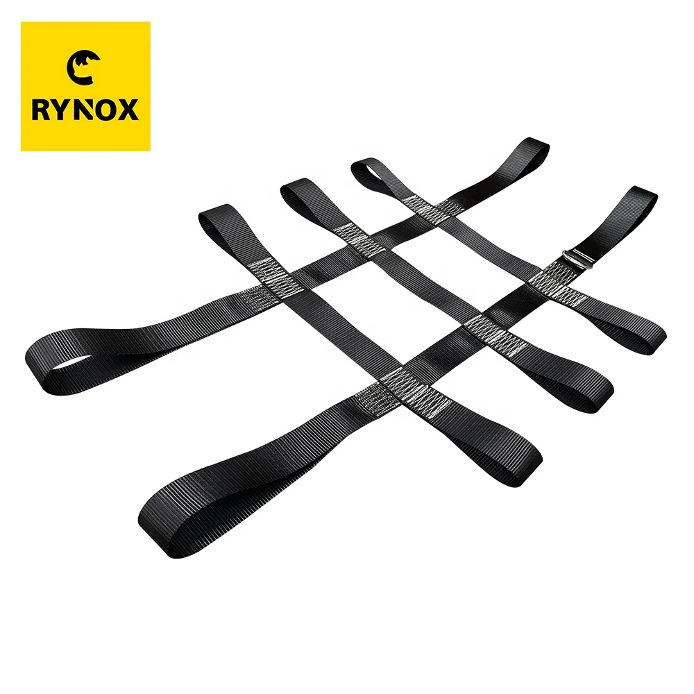 Universal Heavy Duty Park Cargo Control Netting with Ratchets Safety Battle Net for Car Trunk Mesh Hammock Wagon Cargo Net