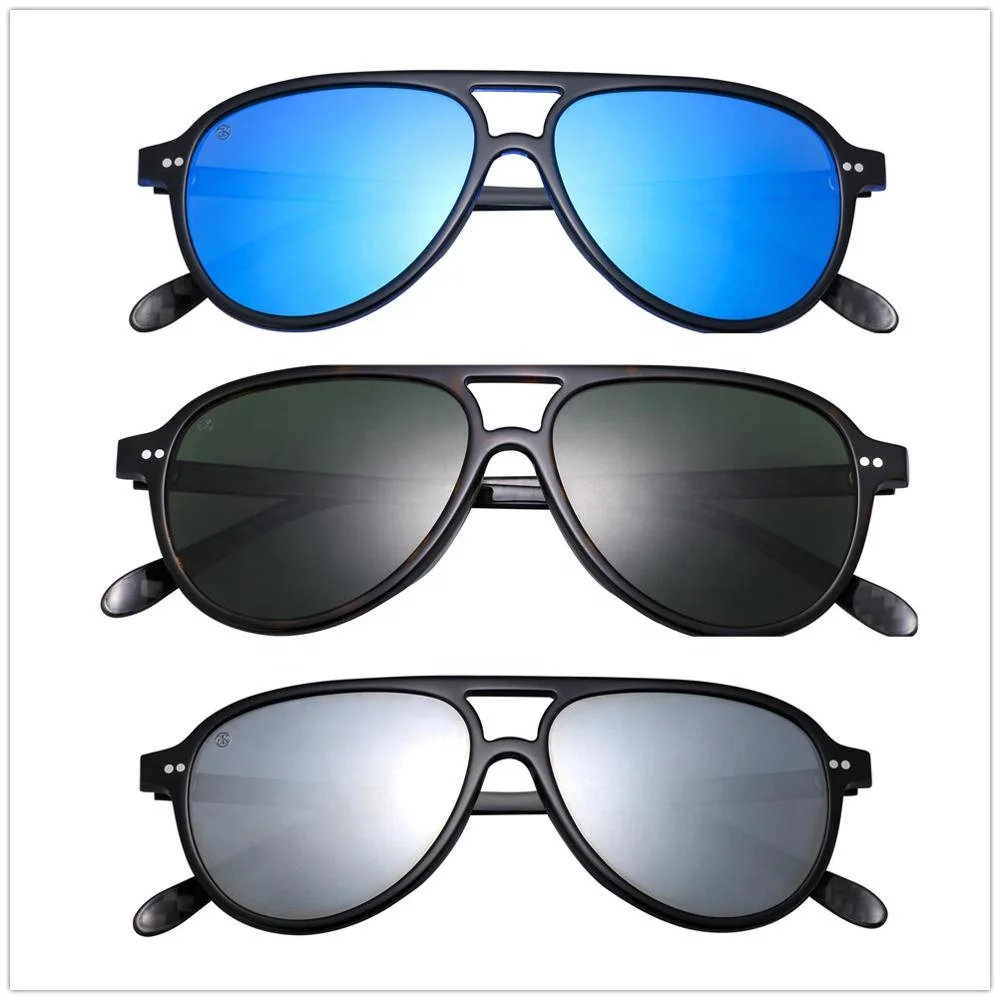 U-Top Fashional pilot uv400 outdoor custom sunglasses acetate with carbon fiber quality polarized Sunglasses Manufacturers