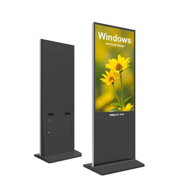 49 inch floor standing  lcd displays advertising screens touch screen digital signage