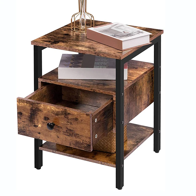 Good Quality Supplier Wooden Night Stand Bedside Table By Modern Design