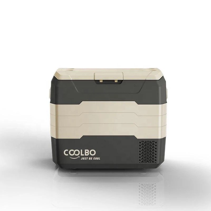 COOLBO AWG55 50L Anti-odor Dual zone Car Compressor Fridge 12V 24V Refrigerator Cooler Box For Outdoor Camping