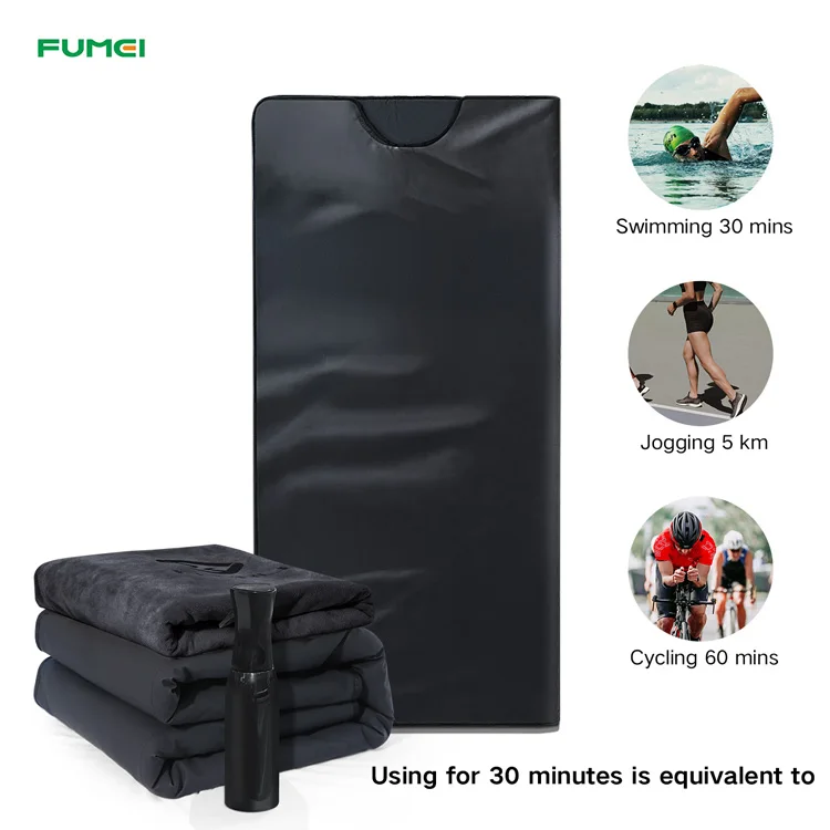 New Product Slimming Infrared Sauna Blanket for Weight Loss Detox Pu Waterproof Heating Sauna Blanket for Gyms