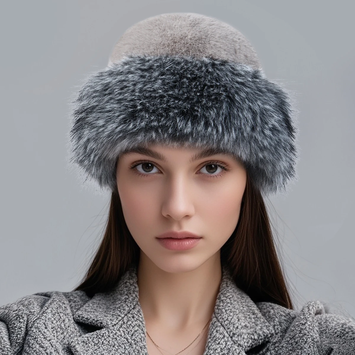 2025 New Arrival Custom Winter Bucket Bomber Hat with Russian Earflap Windproof Fur Snowboarding Aviator Trapper Sports Parties