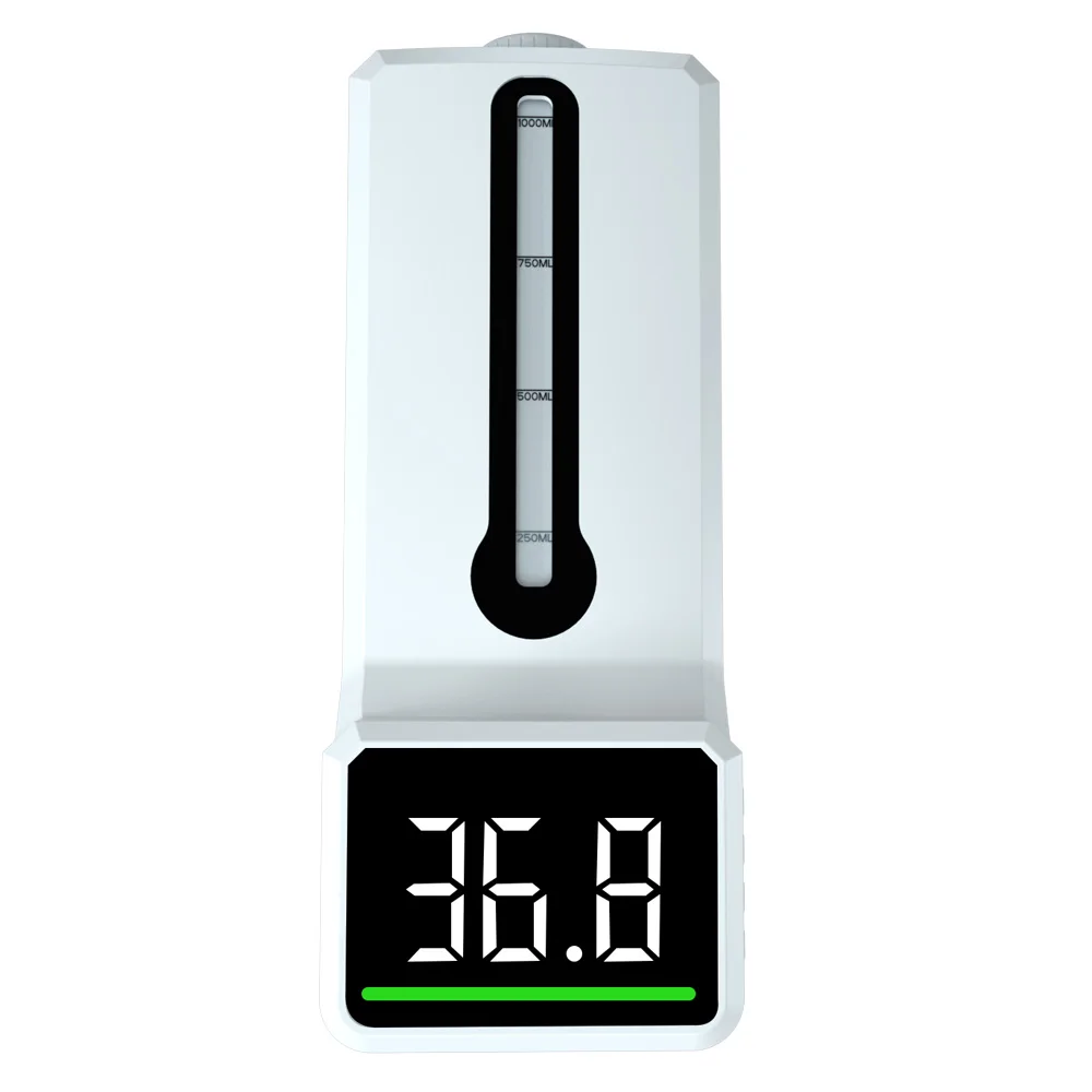 
Q7 MAX Plastic Touchless spray gel 2in 1 Automatic Soap Dispenser thermometer Q7MAX with fever alarm for Bathroom Kitchen Toilet 