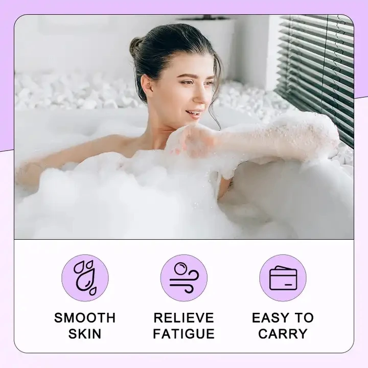 OEM SADOER Private Label Natural Lavender Shower Moisturize Smoothing Remove Dead Skin Essence Whitening Salt Bath Ball