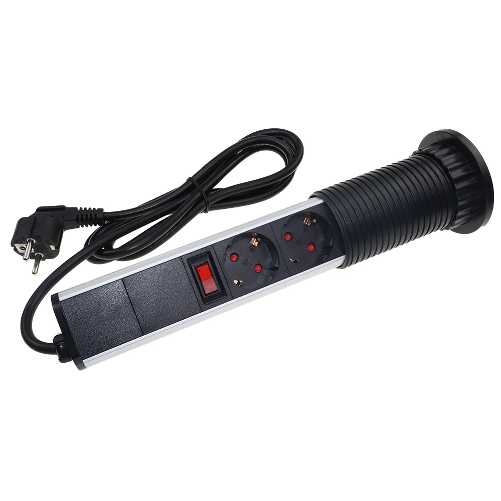 
new design germany standard power socket 3 outlets and 2 usb ports with ipp4 waterproof for home office charging 