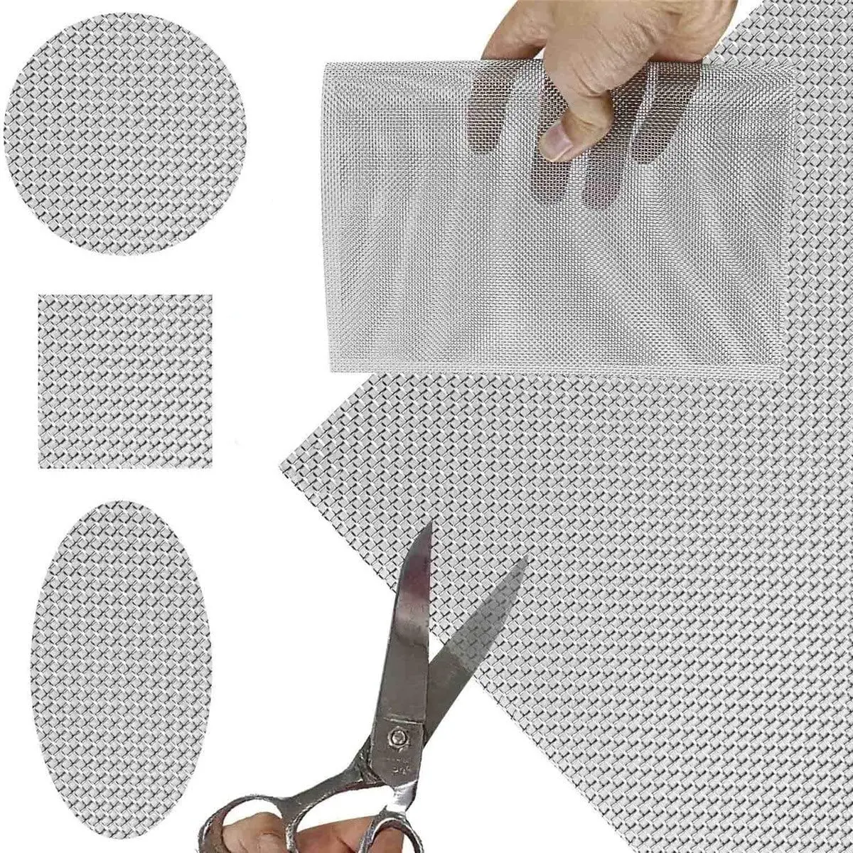 Stainless Steel Woven Wire 20 Mesh Metal Mesh Sheet Rodent Control Insect Mesh Pest Proofing Mesh for Windows, Door, Filter