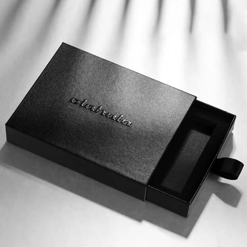 GONHUA pu leather paper drawer box packaging custom boxes packaging beauty packaging set box with insert