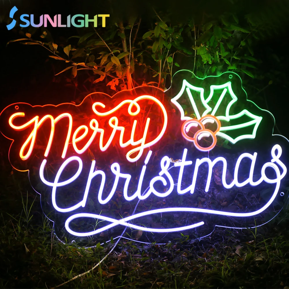 Hot Sales Dropshipping Manufacturer Neon Wedding Sign Outdoor Dance Merry Christmas Beer Dance LED Neon Sign RGB Custom