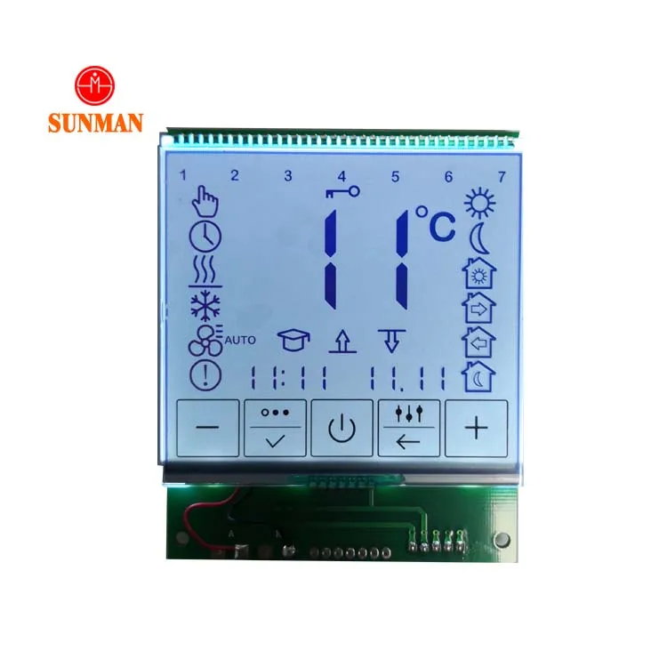 Factory custom monochrome tn htn stn fstn va lcd touch screen 7 segment motorcycle thermostat lcd display
