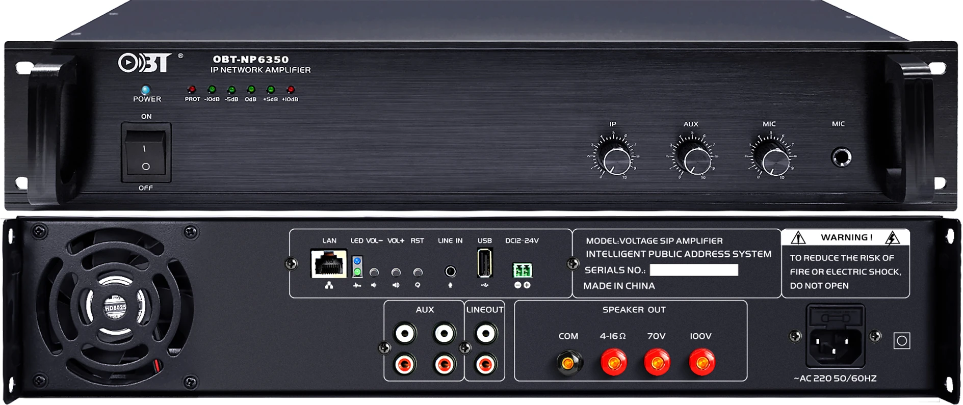 Professional Audio IP amplifier,Sound Mixer Voltage Power Amplifier with Main server/work station