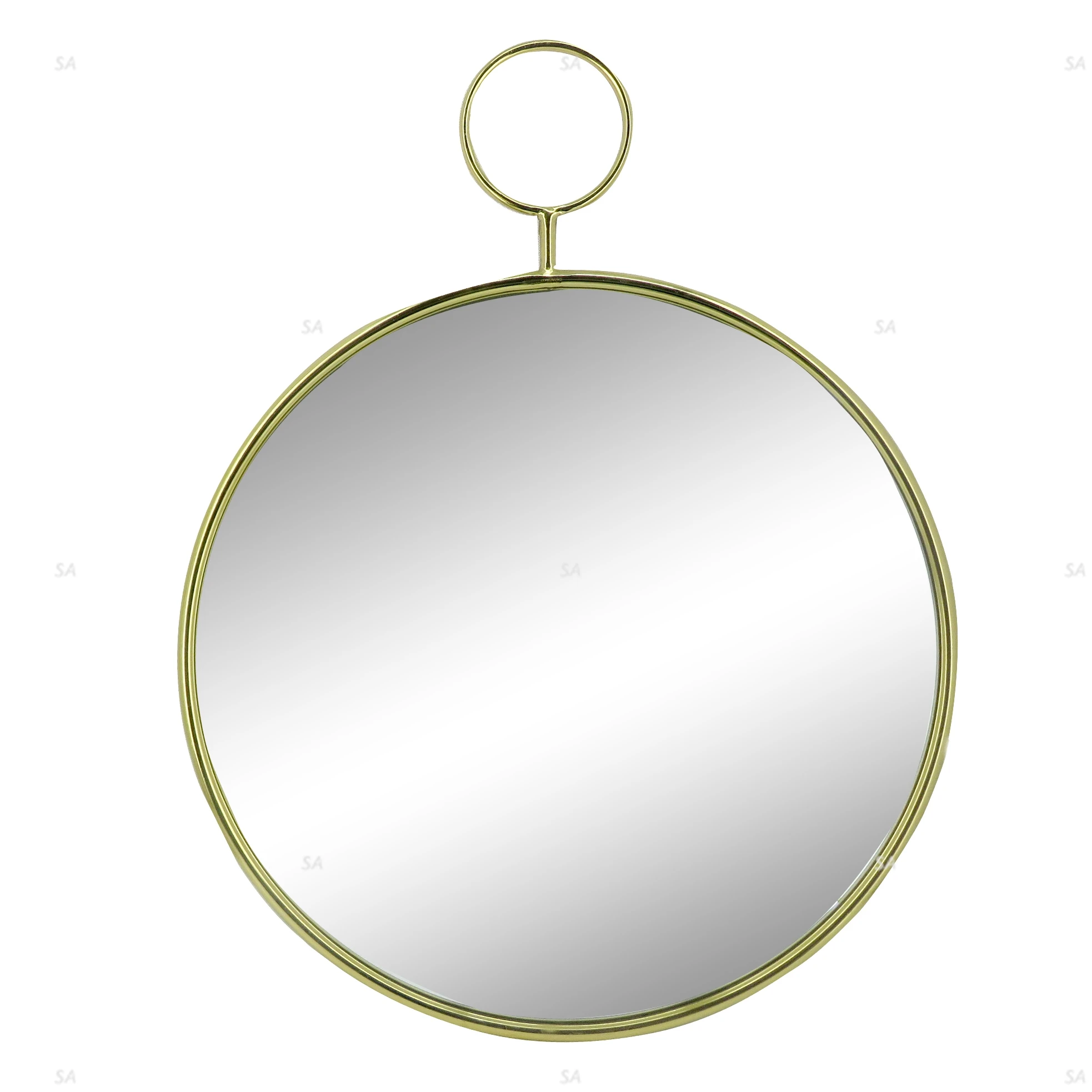 Mirror wall OEM large Luxury Gold Metal Glass Decorative wall Mirror For Living Room Decoration