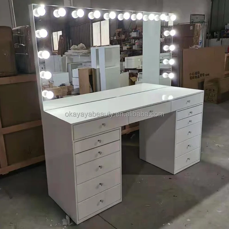 Beauty Salon Furniture Hairdressing Mirror Used Hair Saloon Equipment Mirror Station Makeup Mirror