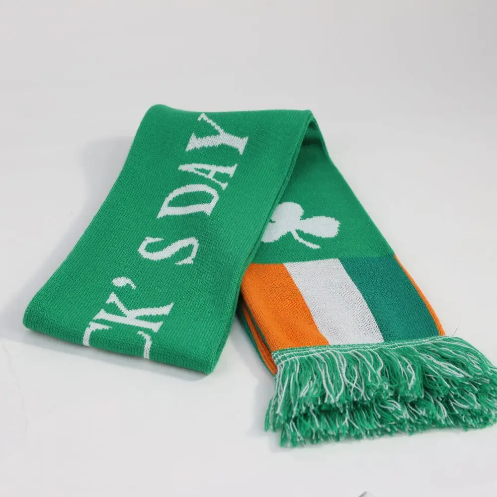 Huiyi High Quality Control custom knit football scarf 2024 hot sale custom high definition woven soccer scarf