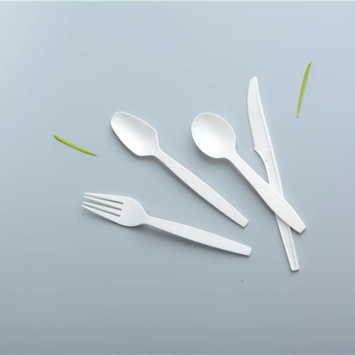 Disposable compostable PLA fork knife biodegradable  tableware cutlery set