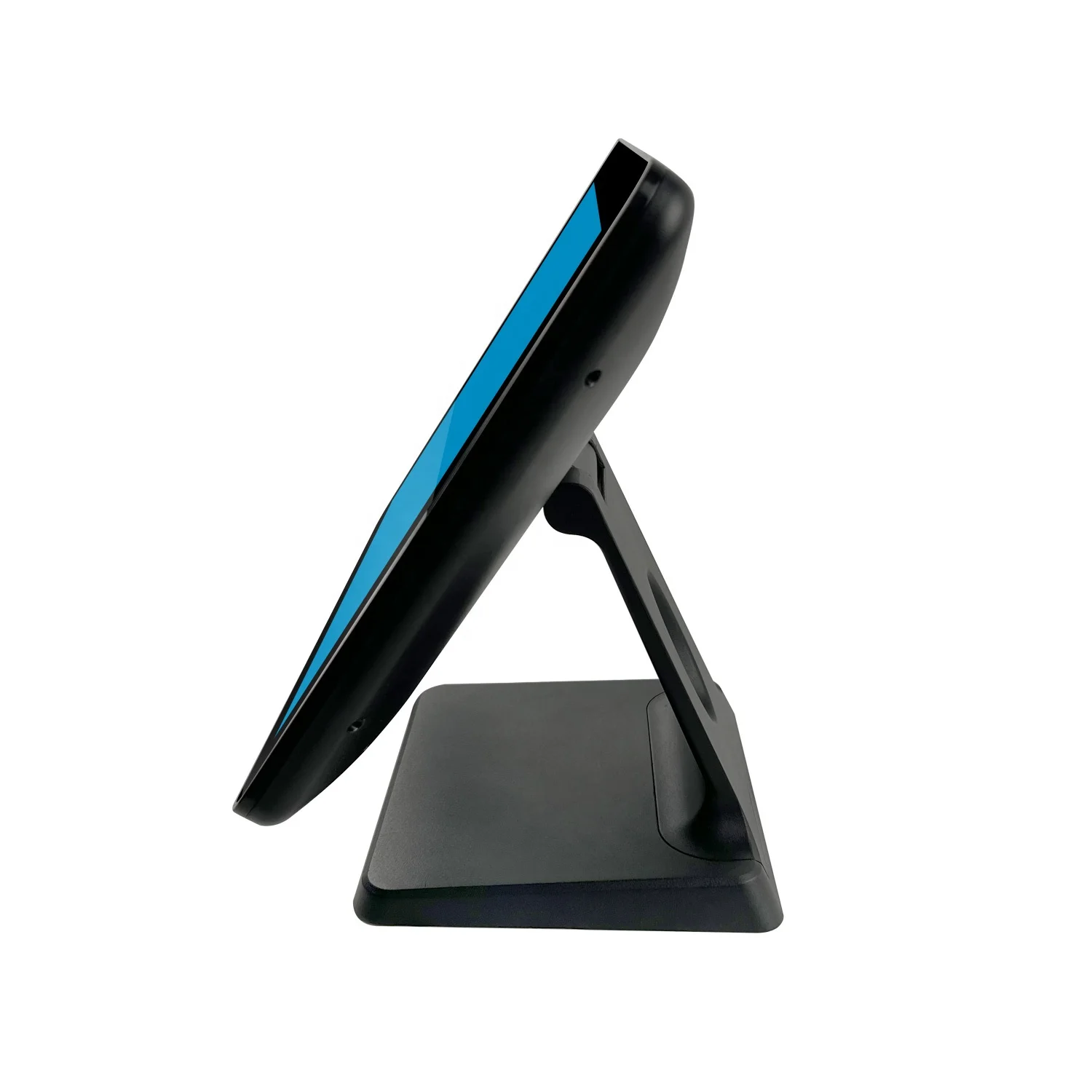 15 inch black aluminum alloy desktop stand resolution 1024 x768 capacitive pos system touch screen monitors