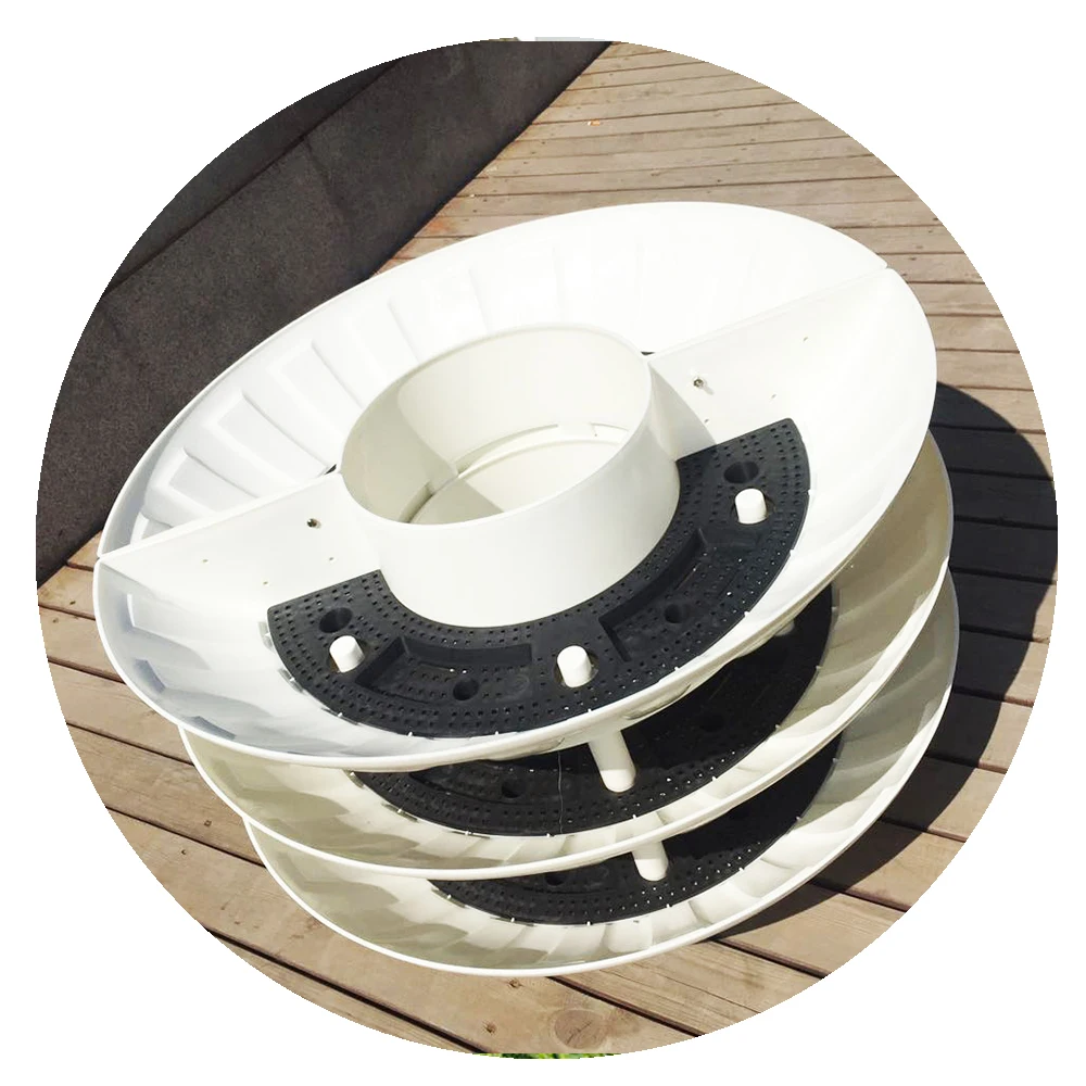 Plastic hanging square planter tray for lamp pole