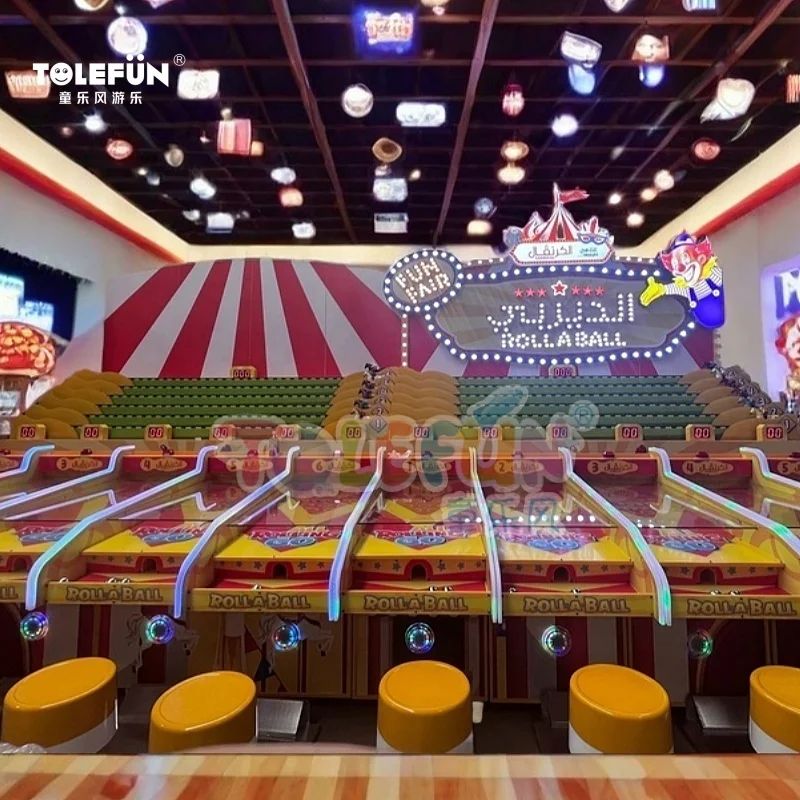 Tolefun Themed Outer Wrap Roll A Ball Racing Booth Games 4 Player Game End-Of-The-Pier Game For Corporate Events And Exhibitions