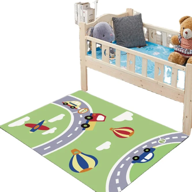 Hot Selling Kids Rugs Mat Fun Playmat Playtime City design Carpet for Kids and Children Baby Floor Rug for Bedroom Playroom
