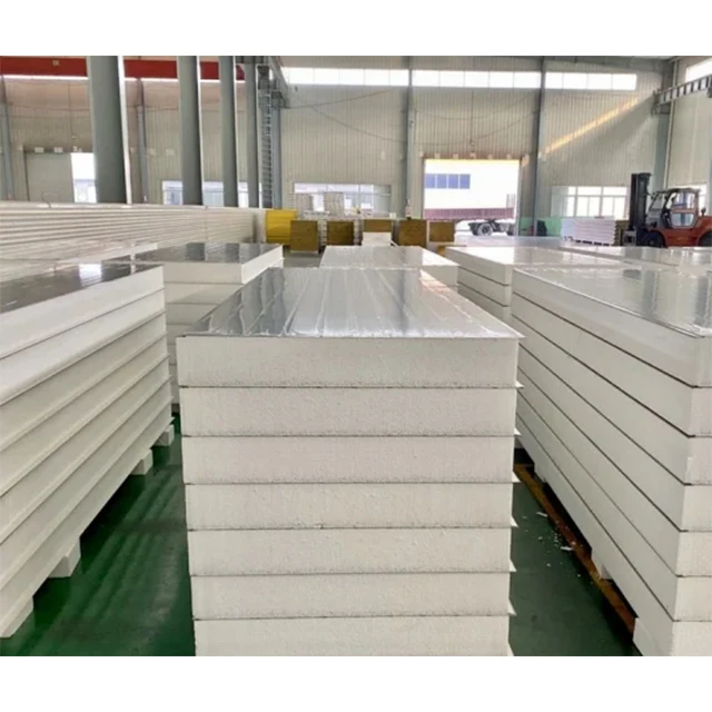 Sandwich Panel Quality Control Prefab Light Steel Warehouse Roof Insulated Foam Eps Thermic Wall Sandwich Panel