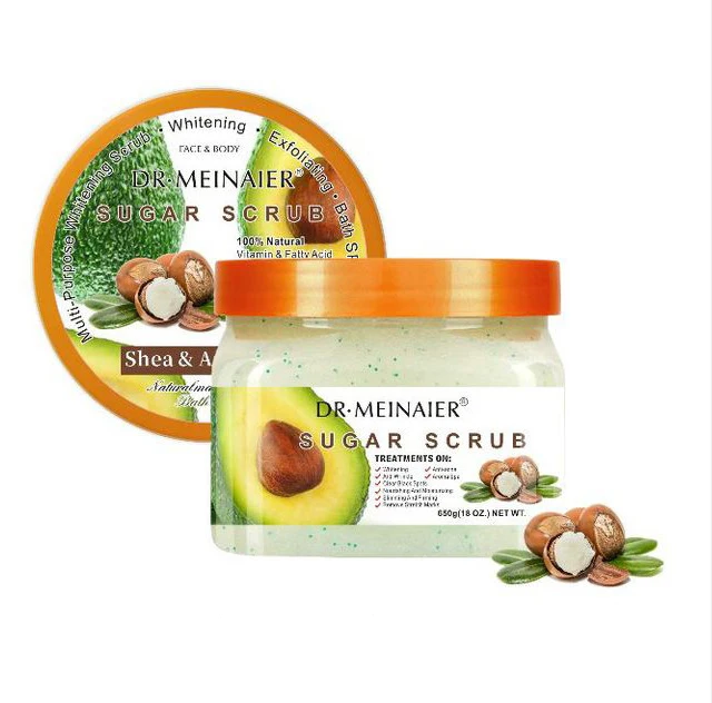 New Natural Vitamin Sugar Scrub Face and Body Skin care Bath Salt Deep Clean Hydrating Aroma Whitening Scrub