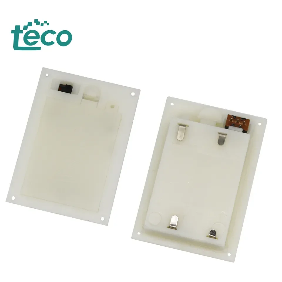 Plastic White Square 3*1.5v 3 Aaa Battery Holder With On/off Switch and Cover