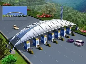 Membrane Structure Fabric Shade Carport Toll Station Toll Station Canopy Shed Building