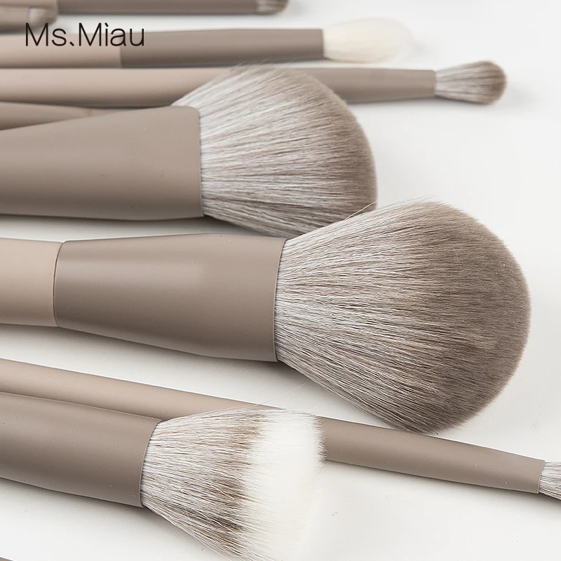 Belleza 2024 новая модель высококачественный профессиональный Модернизированный серый набор кистей для макияжа 12 штук