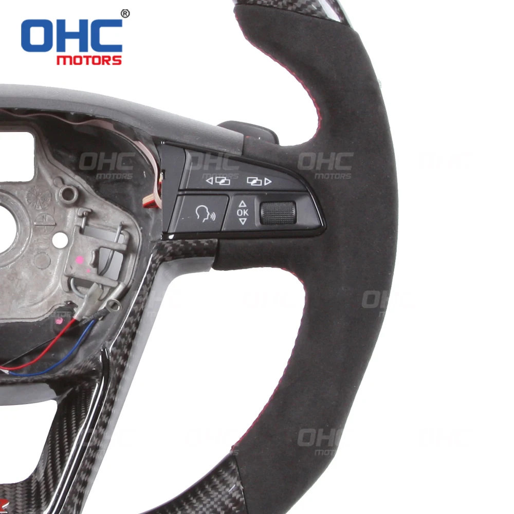 Двигатели OHC лидер продаж 100% Настоящее углеродное волокно светодиодный руль для SEAT Leon
