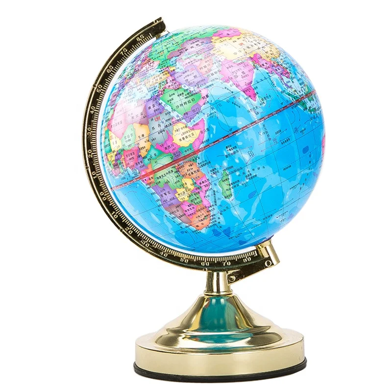 Touch lamp Globe With Metal Stand Desktop Illuminated World Globe with Lighting