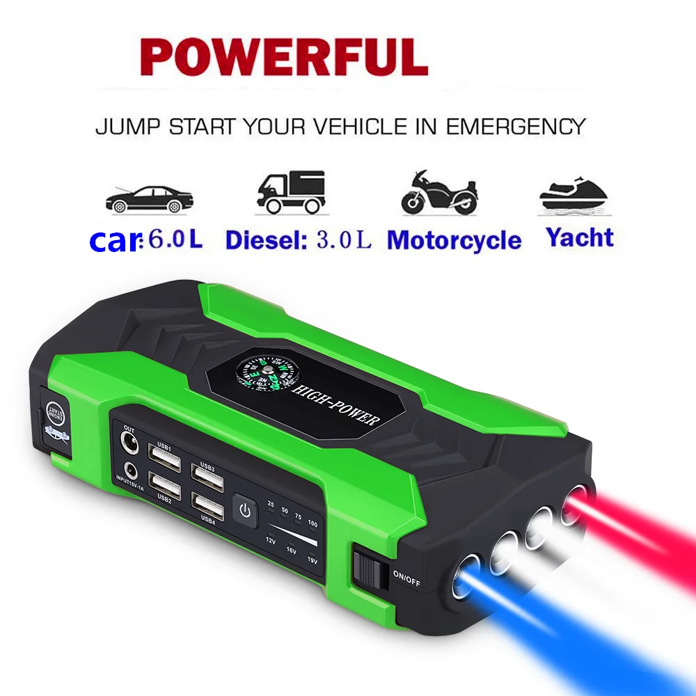 Car Emergency Kit 28000mah 12v Portable Booster Battery Car Multifunctional Portable Car Starter Power Supply