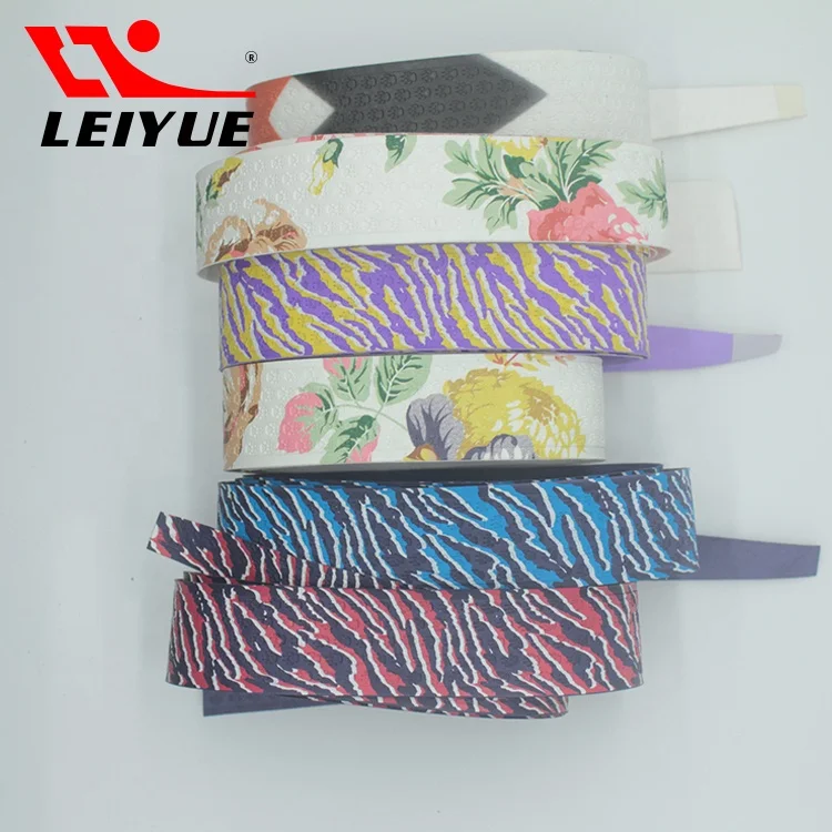 customized printed PU leather grip tape racket overgrip