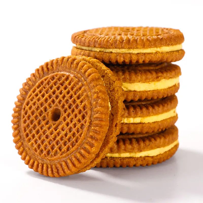 Factory OEM Vegan Biscuits Pumpkin Sugar Sandwiched Cookies