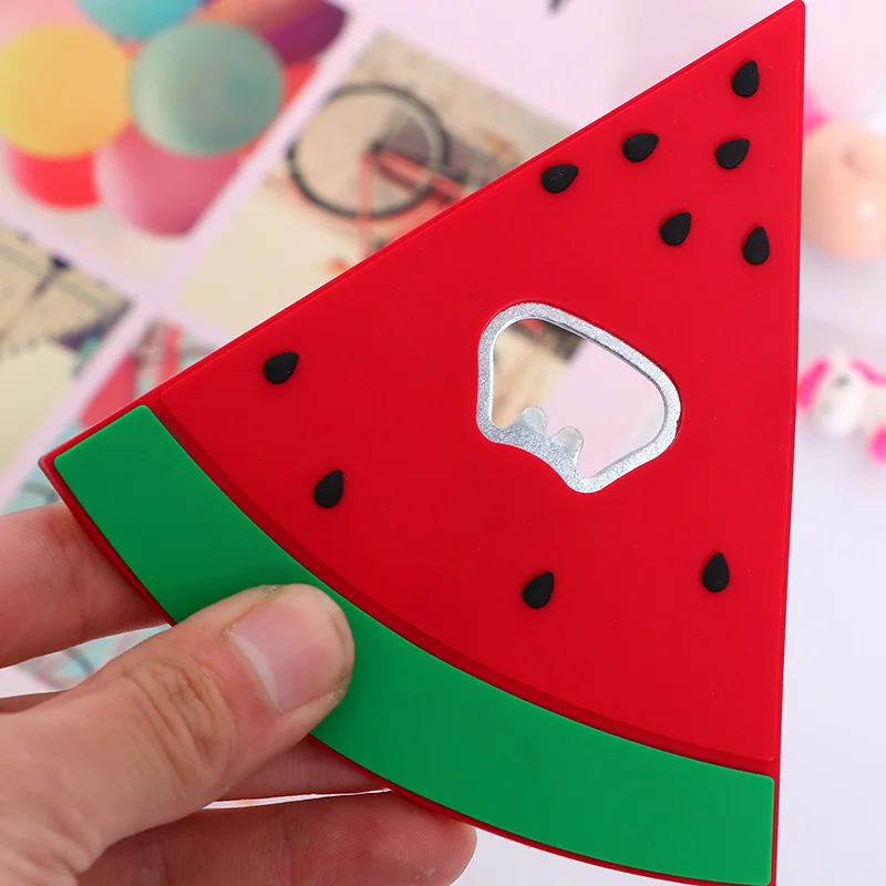 Creative fruit cartoon refrigerator sticker bottle opener multifunctional soft rubber beer bottle opener