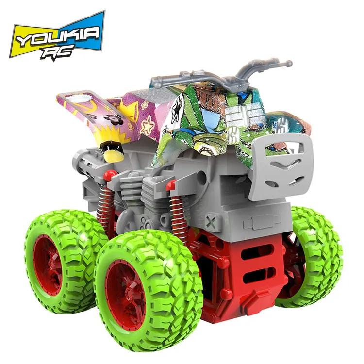 China Colourful 4wd Inertial Off-road Vehicles For Children Simulation Model Motorcycle Friction Toys Kids Car