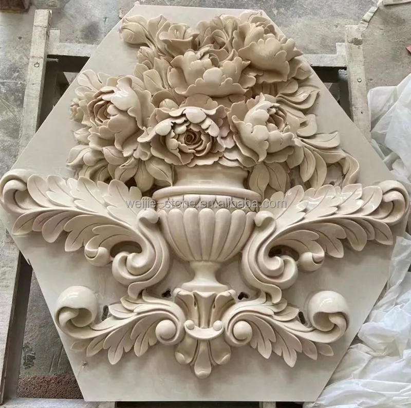 Interior decoration relief outdoor marble sculpture custom marble background sculpture pendant