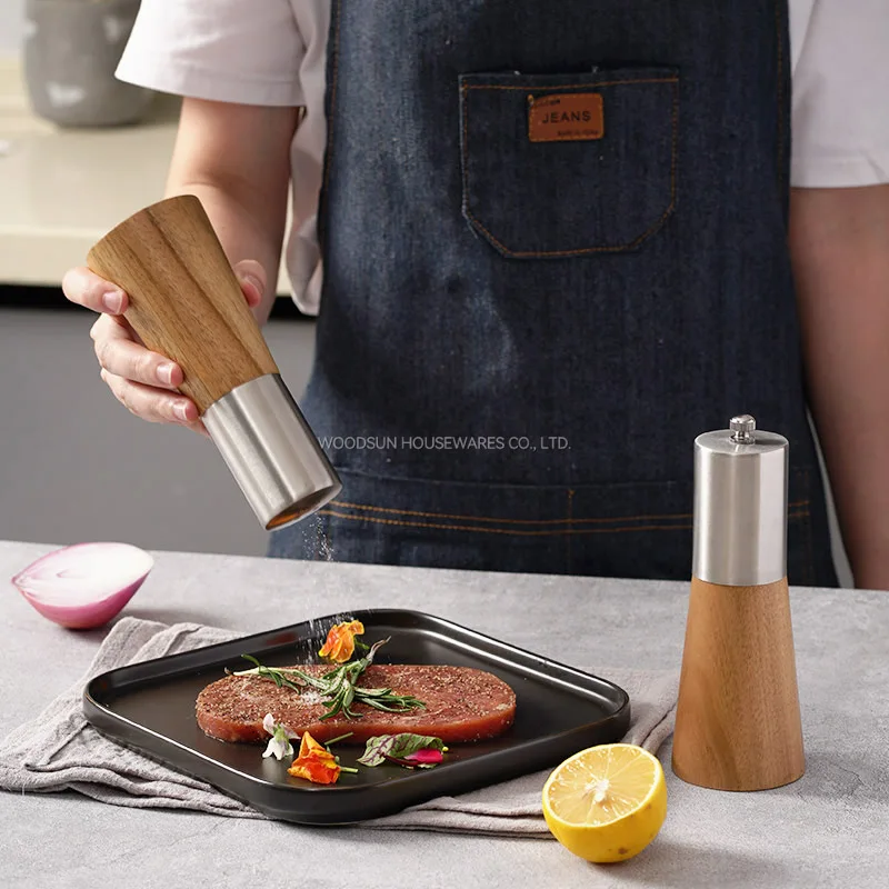 Woodsun Grinder Salt Shaker Pepper Mill Acacia Turkey