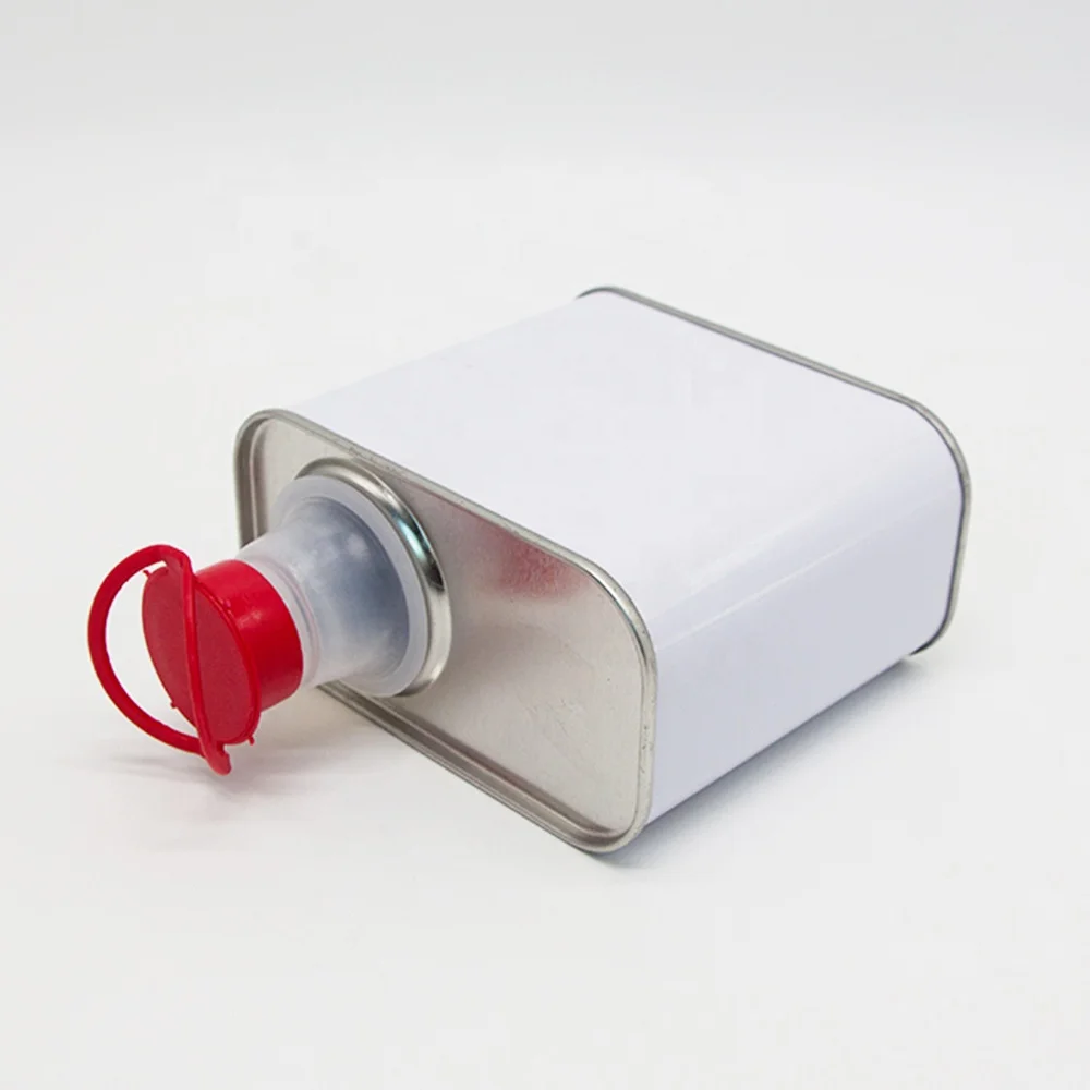 Wholesale 500ml metal tin can container print square empty motor engine oil tin cans