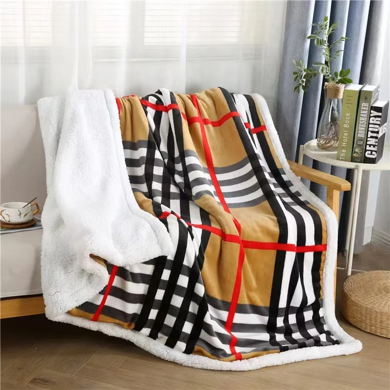 Jize and Coral Sherpa Fleece Blanket Print Custom 3D Square Christmas Gifts Soft Warm Flannel Custom Packing 100% Polyester