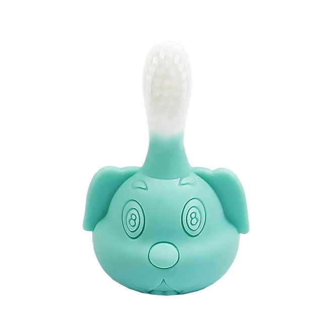 Cheap Piglet Super Soft Baby Silicone Rubber Handle Toothbrush Baby Toothbrush