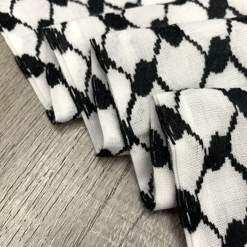 Hot Sale Tassel Palestinian Flag Printed Shawls Arab Keffiyeh Neck Scarves Silk Palestine Scarf