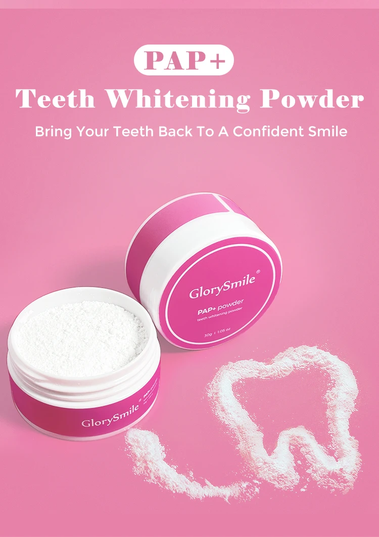 Organic 30g Tooth Bleaching Powder PAP Non Sensitive Teeth Whitening Powder Private Logo