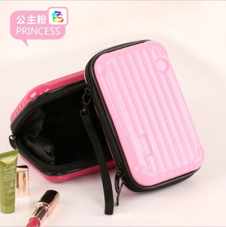 Hot Selling Custom Hard Shell Mini Waterproof Makeup Pouch Travel Carrying Portable Toiletry Case