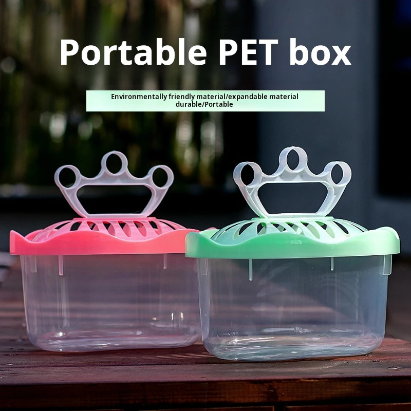 18.5x12.3x16cm Plastic Container for Reptiles Crickets Lizards Amphibians for Water-based Goldfish Aquariums and Turtle Tanks