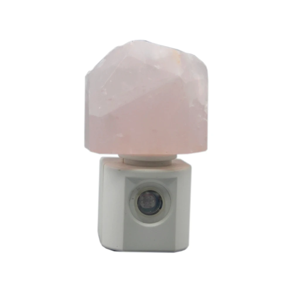 Hand Polished Quartz Gemstone Plug In Lamp Night Light for Home Decor