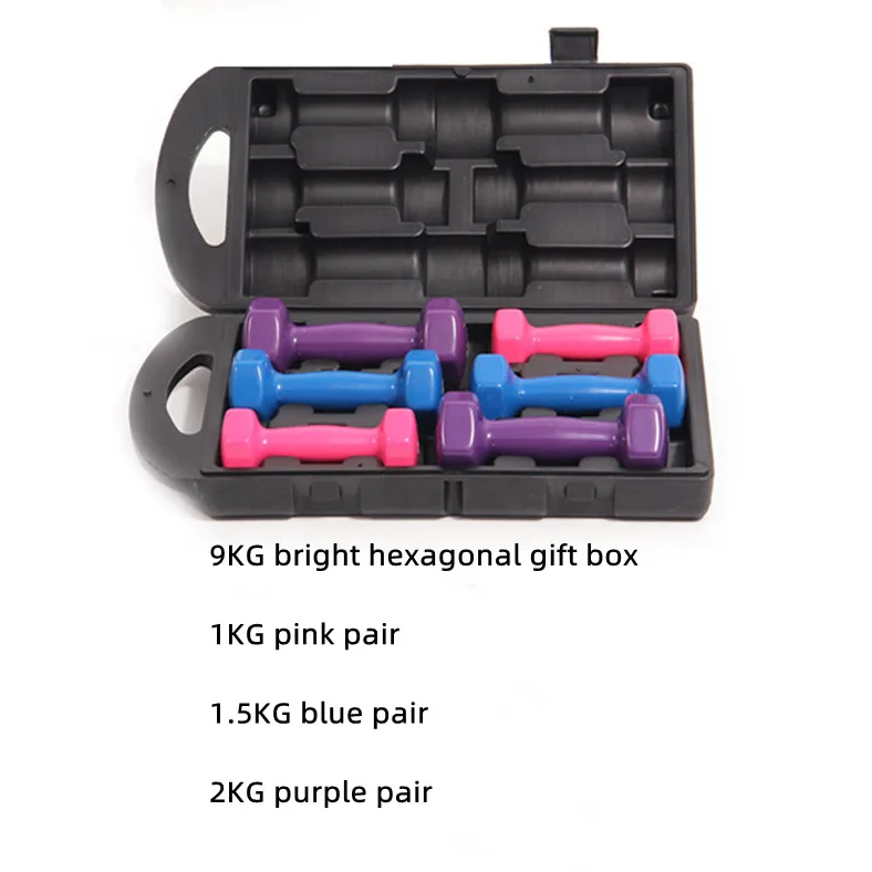 colorful custom vinyl adjustable colorful dumbbell set toy dumbbells for kids